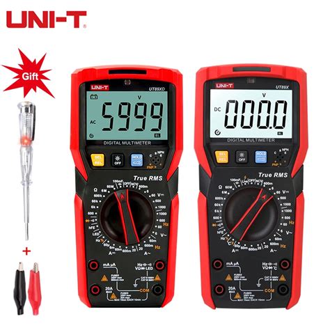 UNI T 디지털 멀티 미터 20A AC DC 전류 전압계 True RMS NCV 1000V 볼트 옴 밀리미터 커패시턴스 저항