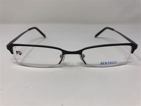 Bertelli Eyeglasses Frame B661 C 3 49 18 135 Gunmetal Black Half Rim Pf93 Ebay