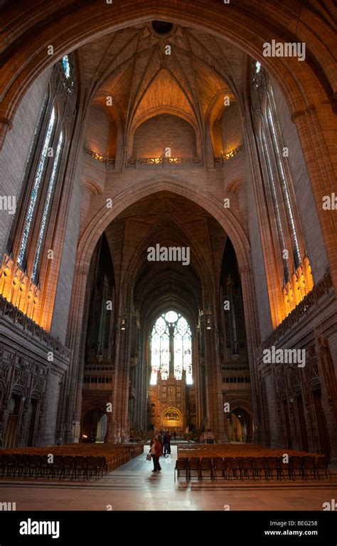 interior of the Cathedral Church of Christ Liverpool Anglican Cathedral ...