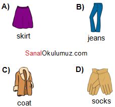 4 SINIF İNGİLİZCE TESTLERİ 8 ÜNİTE MY CLOTHES KIYAFETLERİM