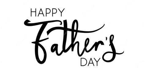 Premium Vector Happy Fathers Day Greeting Hand Drawn Lettering For Greeting Card