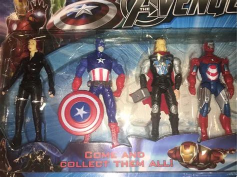 Mu Ecos Avengers Set De Capit N America Iron Man Hulk Mercadolibre