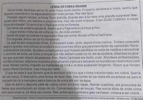 Sobre O Que Trata Essa Lenda Por Que Dizemos Que O Texto Uma