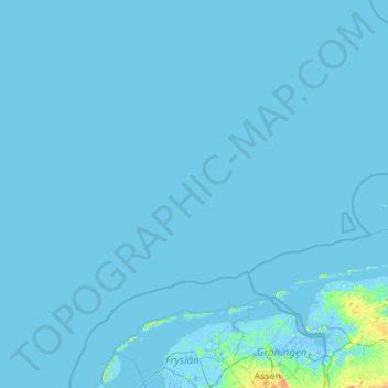 Frisian Islands Topographic Map Elevation Terrain