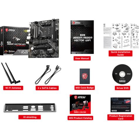 MSI MAG A520M VECTOR WIFI AM4 Micro ATX Motherboard ATP Depot