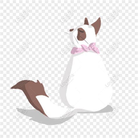 Free Hand-painted Cartoon Cute Puppet Cat On The Back, Back, Proud ...