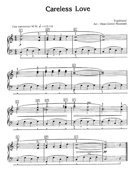 Careless Love Easy Piano Sheet Music Easy Sheet Music