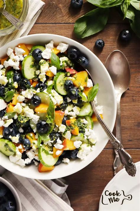 Blueberry Peach Feta Salad Recipe Cook Me