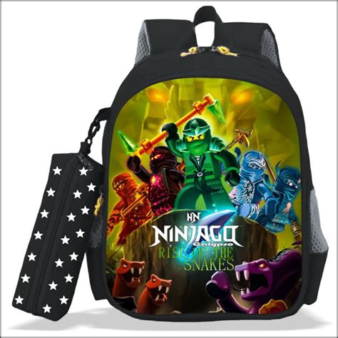 Ninjago Character Boys School Backpack Premium Quality Bonus Pencil