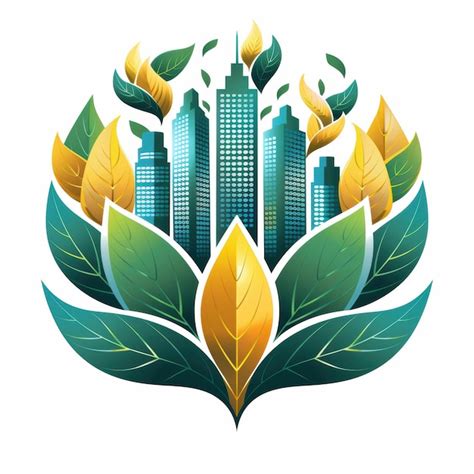 Premium Photo EcoFriendly City Skyline Logo Design