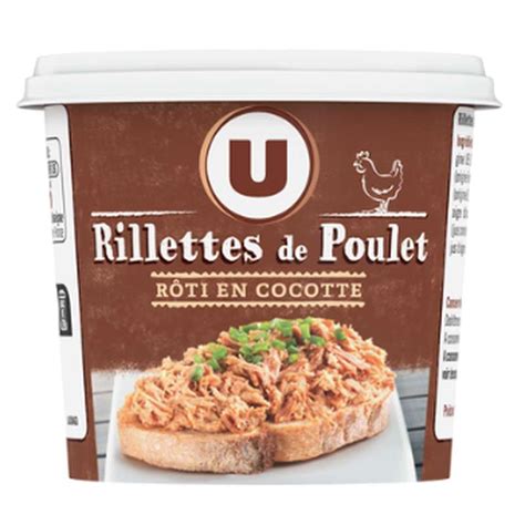 Rillettes de poulet rôti en cocotte U 110 g La Belle Vie Courses