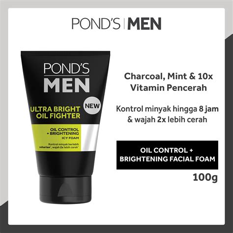 Promo Ponds Men Ultra Bright Oil Fighter Facial Foam G Diskon Di