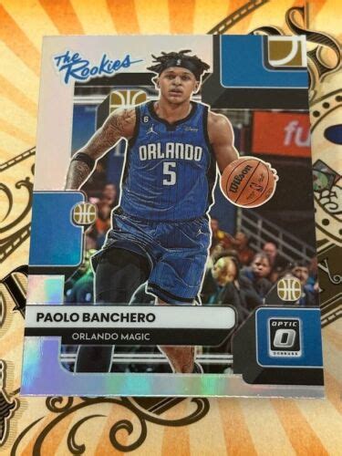 2022 23 Panini Donruss Optic Paolo Banchero The Rookies RC Holo Silver