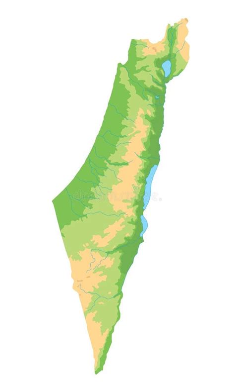 Szczeg Owa Mapa Izrael Z Regionami Stany Lub Miasta Capitals Z Mapa