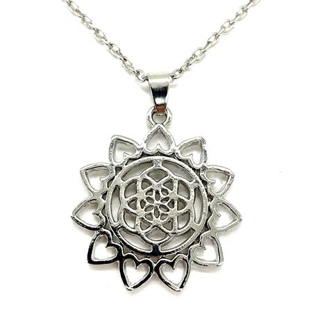 Nostalgie Blume Des Lebens Anh Nger Heiligen Geometrie Frauen Schmuck