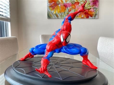 Custom 1 4 Classic Comic Spider Man Polystone Statue Avengers Prime1 Xm