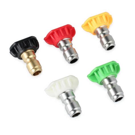 5pcs Pressure Washer Spray Tips Nozzles High Power Kit Quick Connect 1 4 Set Ebay