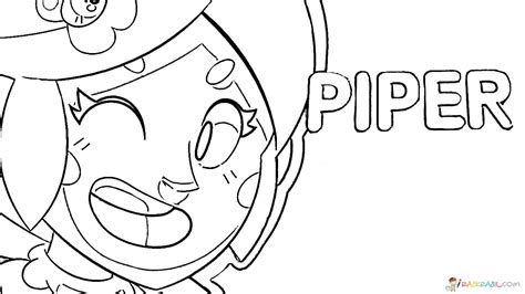 Disegni Da Colorare Di Brawl Stars Piper To