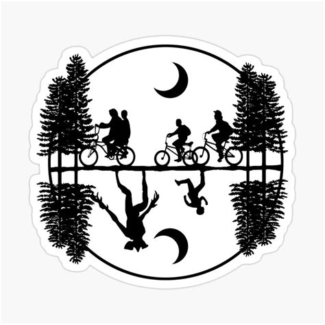 Stranger Things Silhouette Sticker For Sale By Valentinahramov