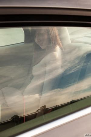 Naughty Brunette Freshie Undressing In The Car To Play W XXX Dessert