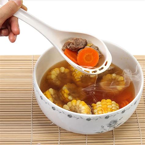 Pc Hot Pot Spoon Dual Purpose Side Leakage Plastic Drain Spoon Home Noodles Colander Home