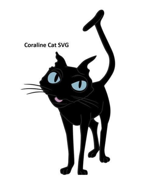 Coraline Cat Svg | Etsy