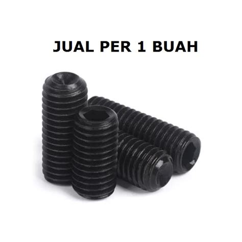 Jual Baut Tanpa Kepala M 10 X 12 Mm Baut Kunci L Long Drat Hitam