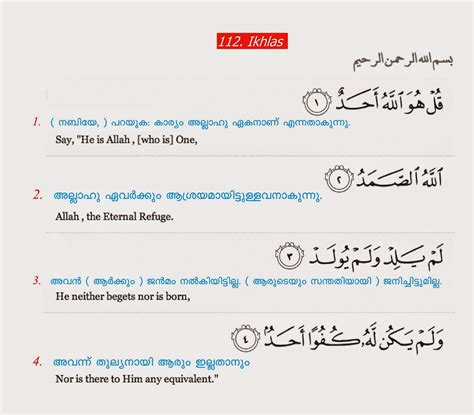 Surah Ikhlas Transliteration Sekaselection