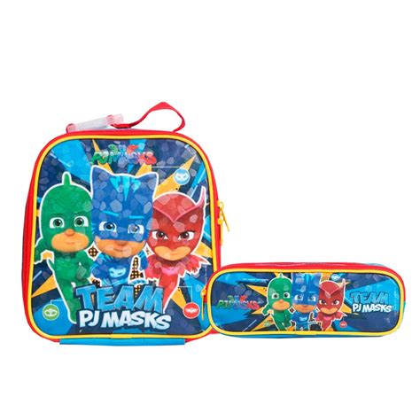 Kit Mochila Rodinha Lancheira Estojo PJ Masks DMW Shop Macrozao