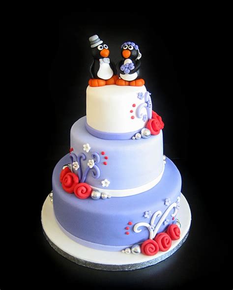 Pinguin Wedding On Cake Central Wedding Cakes Cake Tiered Wedding Cake