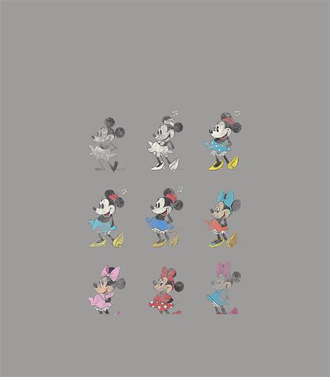 Womens Disney Mickey And Friends Minnie Mouse Through The Years Digital