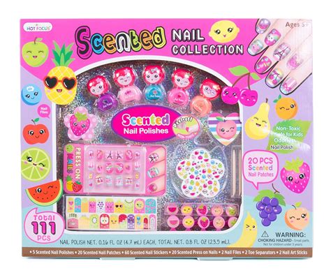 Buy Hot Focus Scented Nail Art Collection Piece Fruit Girls Nail Kit Includes Press On