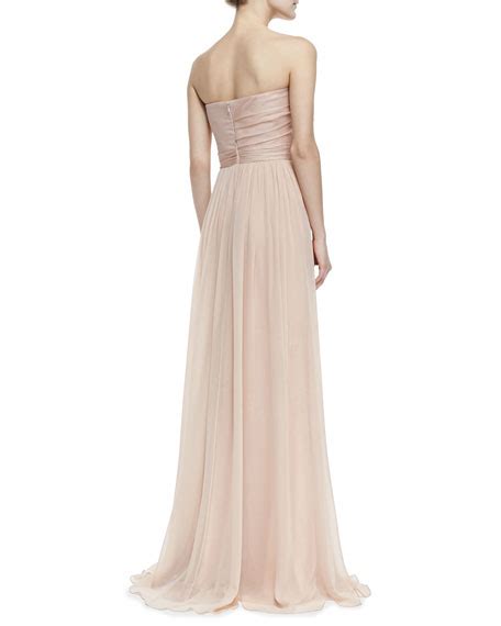 Notte By Marchesa Strapless Organza Bow Bodice Gown