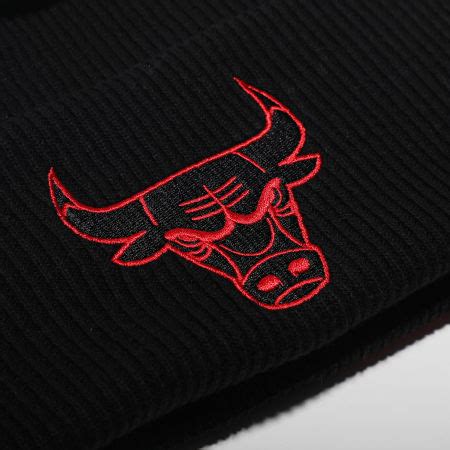 New Era Bonnet Wordmark Cuff Knit 12489919 Chicago Bulls Noir