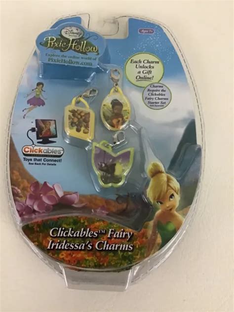 DISNEY FAIRIES PIXIE Hollow Clickables Fairy Iridessa S Charms New