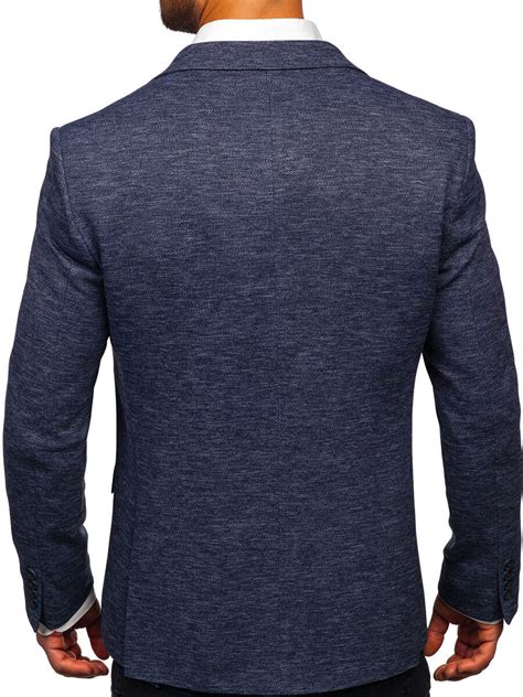 Bolf Herren Sakko Casual Dunkalblau