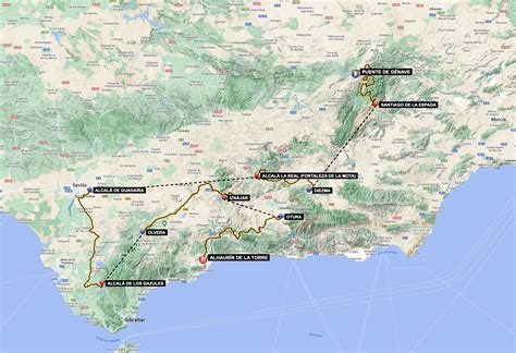 Overview Map Vuelta A Andalucia Ruta Ciclista Del Sol 2023