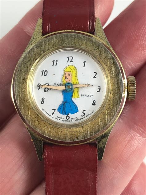 Vintage Barbie Watch 1973 Red Leather Band Etsy