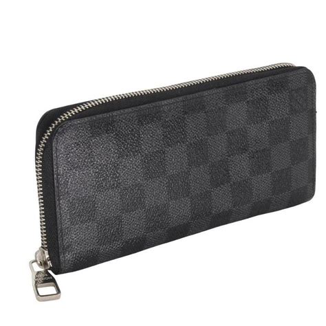 Louis Vuitton Black Damier Graphite Coated Canvas Zip Around Wallet For Sale At 1stdibs