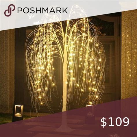 Yaan Lighted Willow Tree Ft Led Weeping Willow Tree With Warm