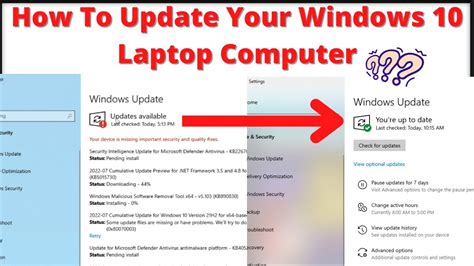 How To Update Your Windows 10 Laptop Computer How To Update Windows 10 In Laptop Windows 10