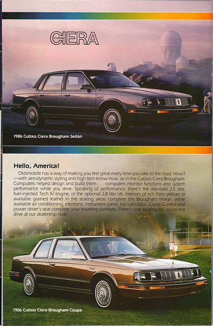 1986 Oldsmobile Cutlass Ciera Brougham Coupe And Sedan A Photo On