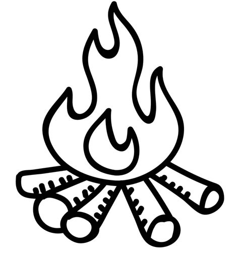 Campfire Coloring Sheets