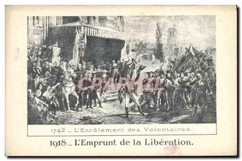 Carte Postale Ancienne L Emprunt De La Liberation L Enrolement Des