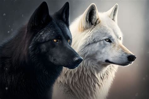 wall mural black  white wolf  scandiwall wallpassionco