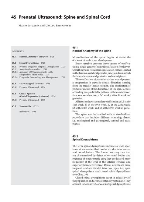 PDF Pediatric Neuroradiology Prenatal Ultrasound Spine And Spinal