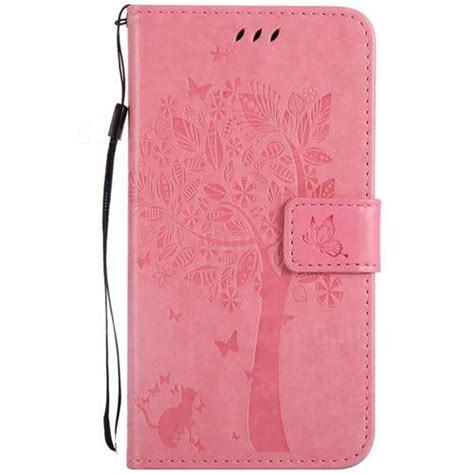 Embossing Butterfly Tree Leather Wallet Case For Samsung Galaxy J