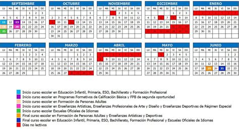 Calendario Del Curso CEIP JOAN FUSTER