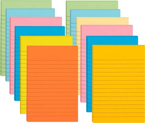 Amazon Early Buy Lined Sticky Notes With Lines 4x6 Self Stick