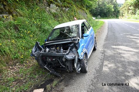 Saint Maurice de Lignon une voiturette accidentée sur l ex RN88 La